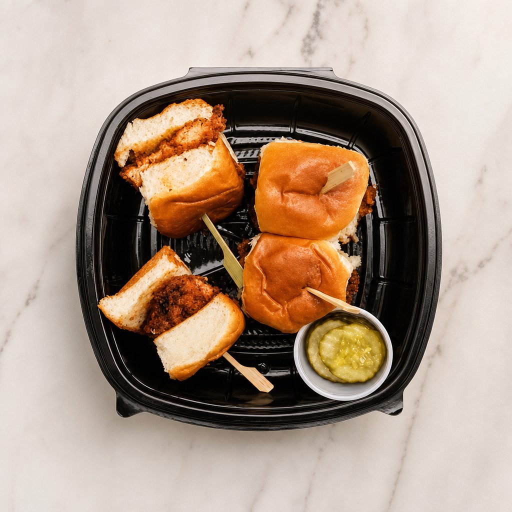 Hot Honey Chicken Sliders.