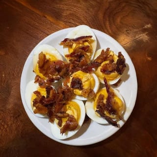 Honey Glazed Deviled Eggs